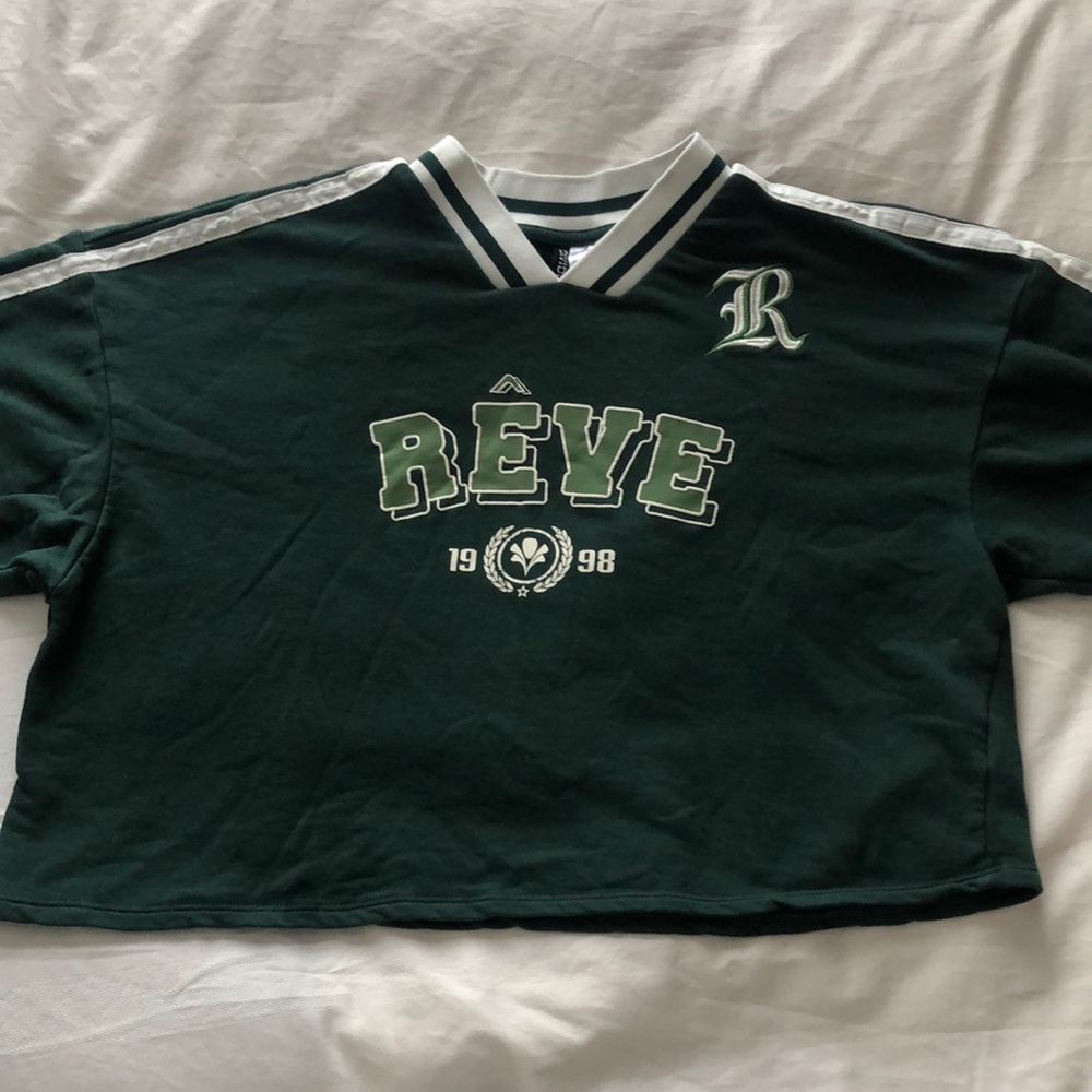H&M Printed Green Sweatshirt